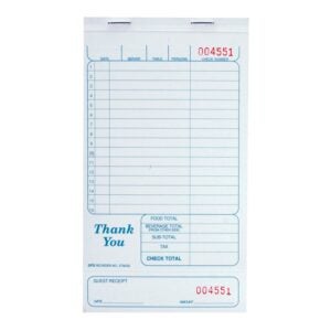 Electronic Guest Check Books | Raw Item