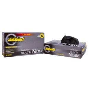 Small Powder-Free Nitrile Gloves, Black | Styled