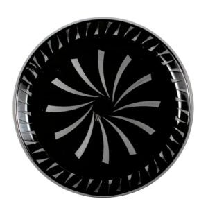 16" Round Black Plastic Tray | Raw Item