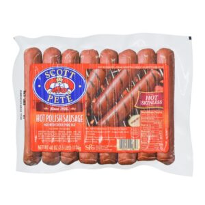 Hot Polish Skinless Sausages | Packaged