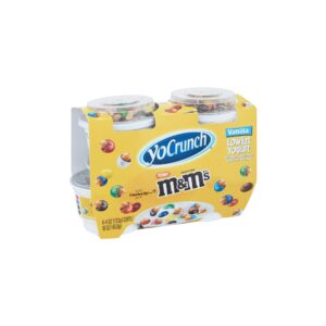 Yocrunch Yogurt Vanilla W/Peanut M&M 4Pk | Packaged