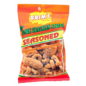 Brims Seasoned Pork Cracklin Strips 3oz | Packaged