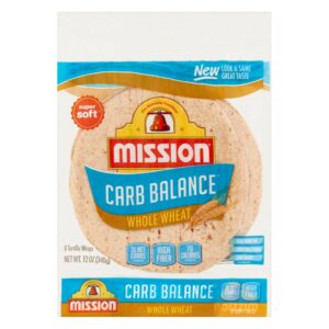 Mission Flour Tortillas L/Carb Whole Wheat Soft Taco 12oz | Packaged