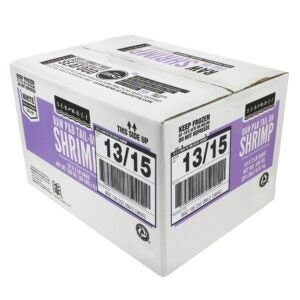 Raw Peeled & Deveined Tail-On White Shrimp, 13-15 ct. | Corrugated Box