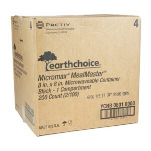 CONT MFPP 1 CMPT BLK HNGD 2-100CT | Corrugated Box