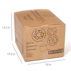 CONT PPR SOUP CUP 12Z 20-25CT RESC | Corrugated Box