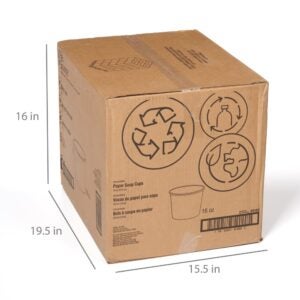 CONT PPR SOUP CUP 16Z 20-25CT RESC | Corrugated Box