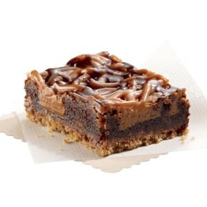 Salted Caramel Brownie with Pretzel Crust | Styled