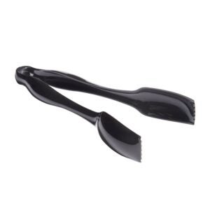 Black Plastic Serving Tongs, 9.25 inch | Raw Item
