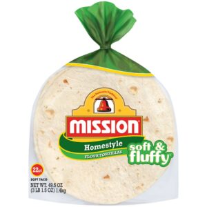 8" Homestyle Soft and Fluffy Flour Tortillas | Packaged