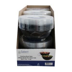 160 oz. Round Bowls w/Lids | Packaged