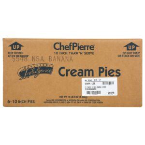 10 Inch Banana Cream Pies No Sugar Added | Corrugated Box