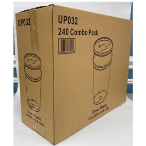 CONT PLAS DELI CLR W/LID 32Z 240CT | Corrugated Box