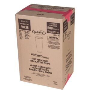 20 oz. Hot & Cold Foam Cups | Corrugated Box