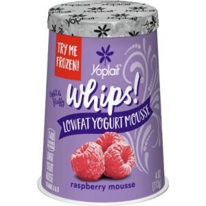 Whips Lowfat Raspberry Yogurt Mousse | Packaged