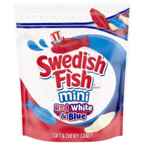 Red, White, & Blue Swedish Fish Candy | Packaged