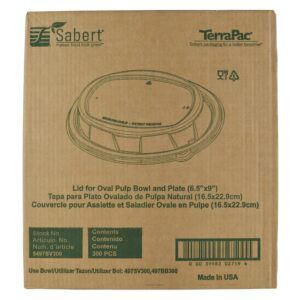 LID DOME 9X7 OVL CLR 300CT SABR | Corrugated Box