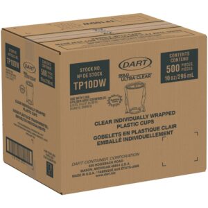 Plastic Cups, 10 oz., Individually Wrapped | Corrugated Box