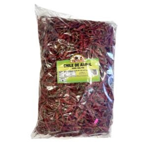 Dried De Arbol Chile Peppers | Packaged