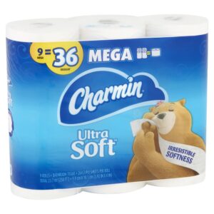 Charmin Mega Ultra Soft Bath Tissue 9ct | Packaged