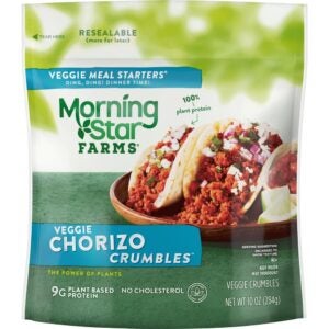 VEGETABLE CRUMBLES CHORIZO 6-10Z | Packaged