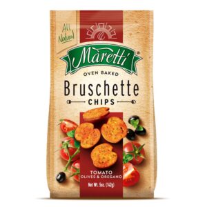 Tomato Olives Oregano Baked Bruschette Chips | Packaged