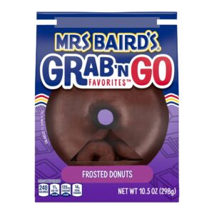 Mrs Baird’s Grab n Go Frosted Donuts 10. | Packaged