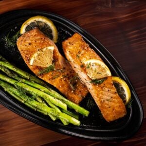 2 – 6 oz. Skin-On Salmon Fillets | Styled