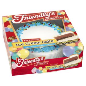 Blue Round Ice Cream Cake | Packaged