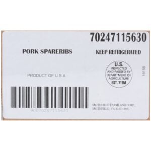 PORK SPRRIB MED 5.2#&UP 3-2CT | Corrugated Box