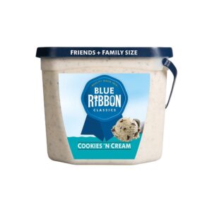 Blue Ribbon Cookies & Cream Ice Cream 1G | Packaged