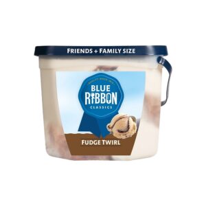 Blue Ribbon Fudge Twirl Ice Cream 1 GAL | Packaged