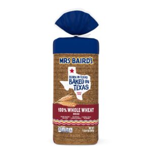 Mrs Baird’s 100% Whole Wht Bread 20oz | Packaged