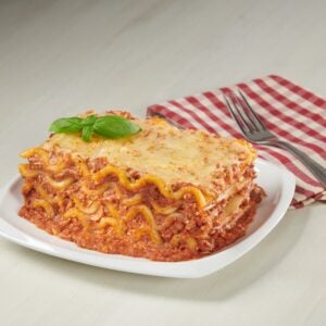 Lasagna with Meat, Sauce and Cheese | Styled