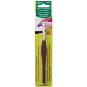 Clover Amour Crochet Hook-Size J10/6m | Packaged