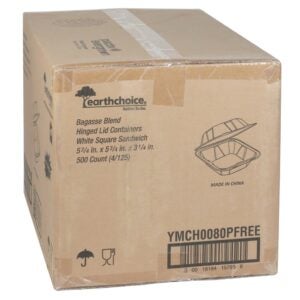 CONT MOLD FBR 6X6 WHT HNDG 500CT | Corrugated Box