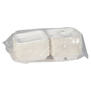 CONT MOLD FBR 3CMPT 8X8 NAT 150CT | Packaged