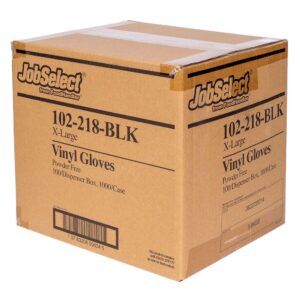 GLOVE VNYL XL PWDFR BLK 10-100CT | Corrugated Box