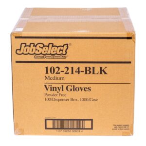 GLOVE VNYL MED PWDFR BLK 10-100CT | Corrugated Box