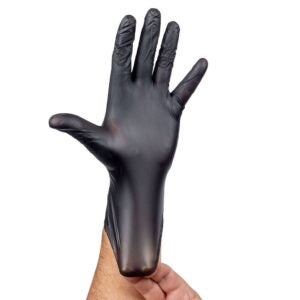 GLOVE VNYL MED PWDFR BLK 10-100CT | Styled