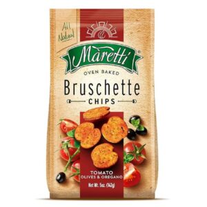 Tomato Olives Oregano Baked Bruschette Chips | Packaged
