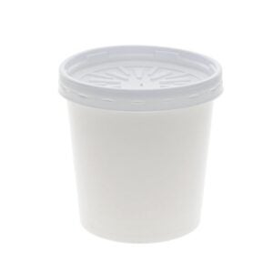 CONT PPR 16Z WHT W/LID 250CT PCTV | Raw Item