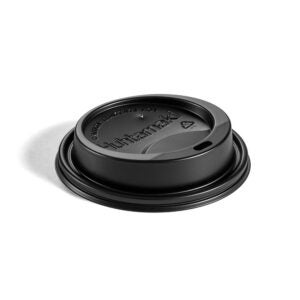 10-24 oz. Black Dome Lids | Raw Item