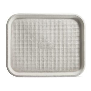 White 14×18 Molded Fiber Tray | Raw Item