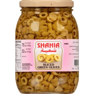 SHAHIA OLIVES GREEN SLICED JAR 1580 GM | Packaged