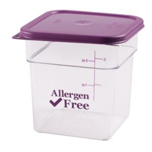 CONTAINER SQ CLR 4QT PURPLE CAMB | Raw Item