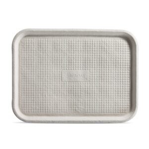 12×16 White Molded Fiber Tray | Raw Item