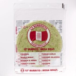 TORTILLA WRP SPINCH & HERB 12″ 6-12CT | Packaged