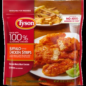 Buffalo Chicken Breast Strips, FC NAE | Packaged