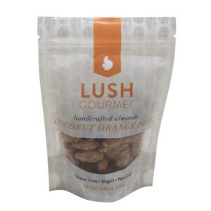 Coconut Orange Peel Almonds | Packaged